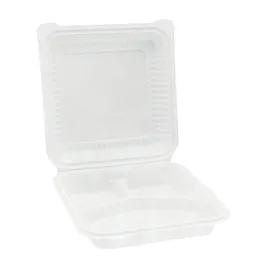 Victoria Bay Take-Out Container Hinged 9X9 IN 3 Compartment MFPP Ivory Square 150/Case