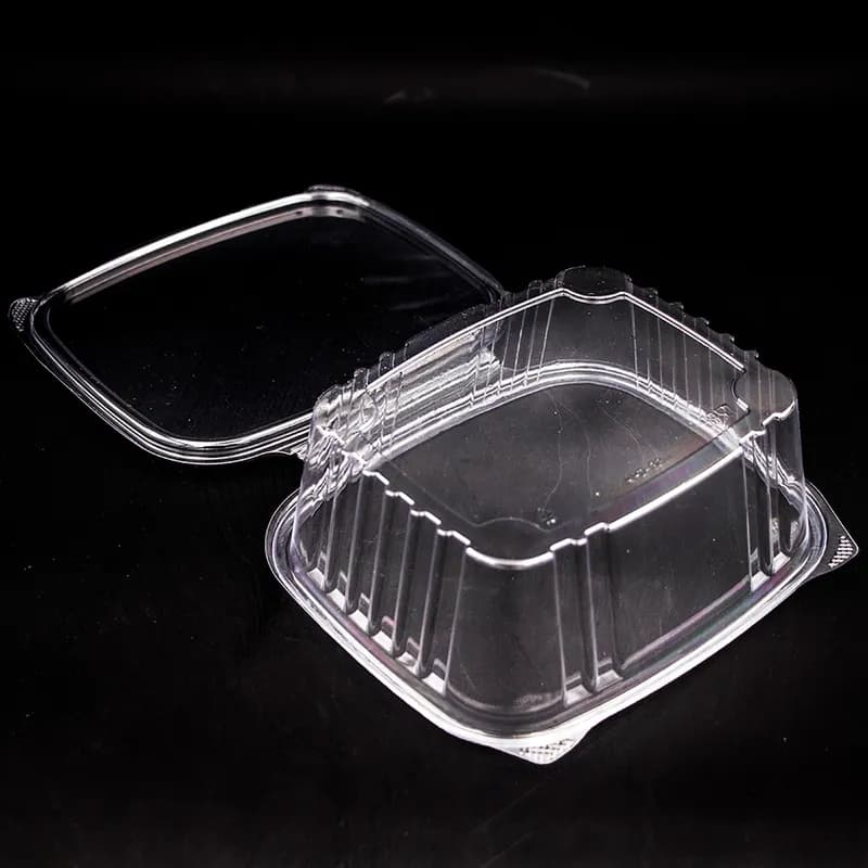 Victoria Bay Deli Container Hinged With Flat Lid 64 OZ PET 200/Case
