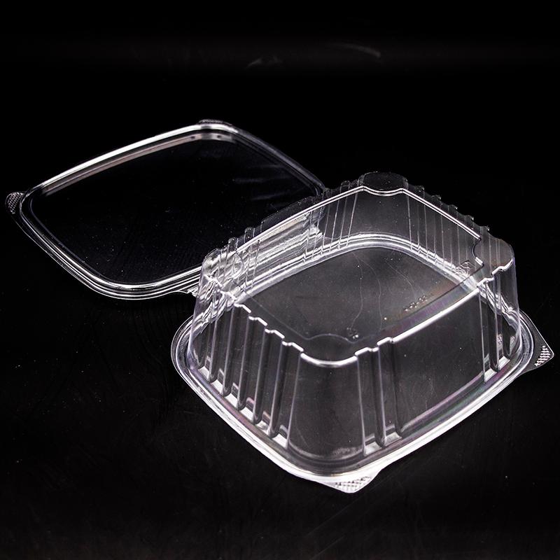 Victoria Bay Deli Container Hinged With Flat Lid 64 OZ PET 200/Case