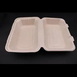 Victoria Bay Take-Out Container Hinged 9X6 IN Sugarcane Kraft Rectangle 250/Case