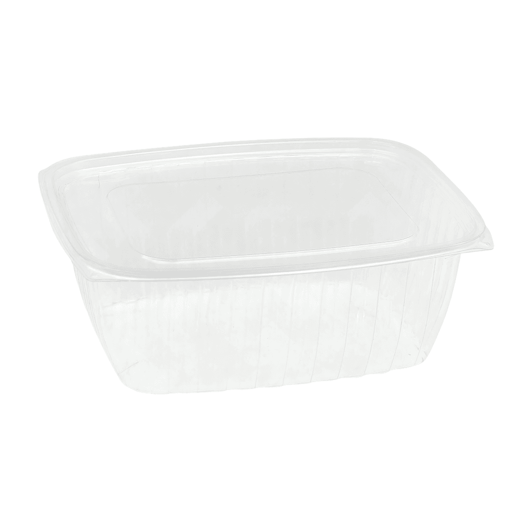 Victoria Bay Deli Container Base & Lid Combo With Flat Lid 64 OZ PLA Clear Rectangle 200/Case