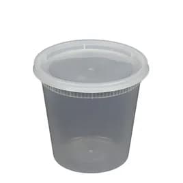 Victoria Bay Deli Container Base & Lid Combo 24 OZ PP Clear Round 240/Case