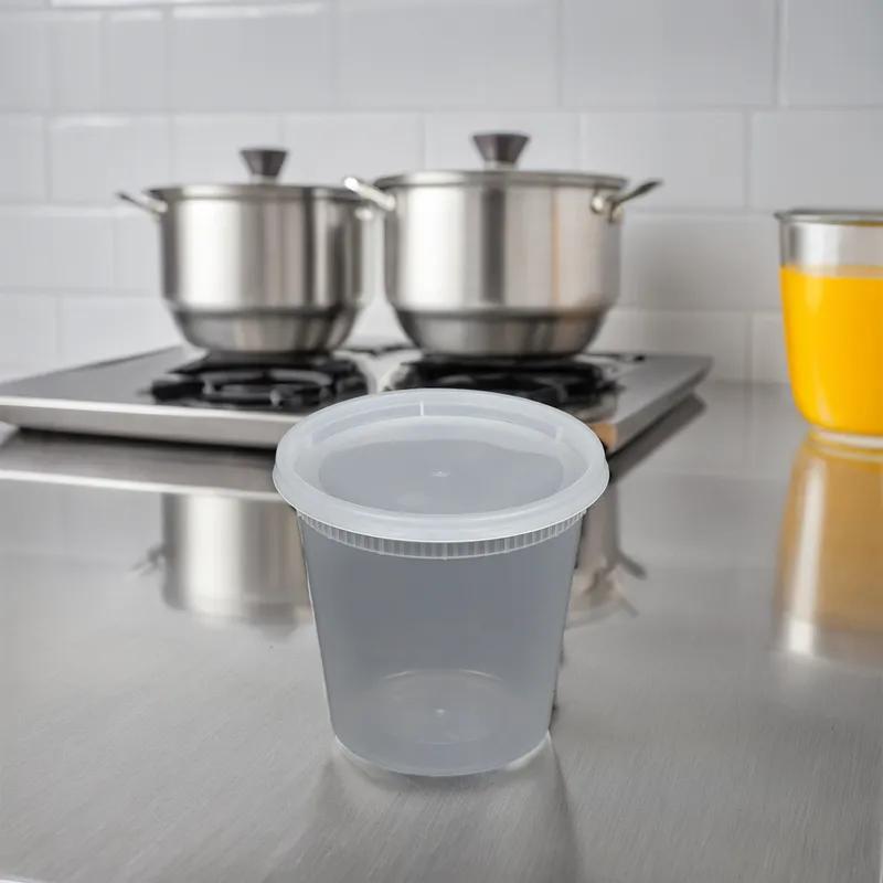 Victoria Bay Deli Container Base & Lid Combo 24 OZ PP Clear Round 240/Case