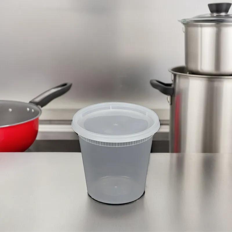 Victoria Bay Deli Container Base & Lid Combo 24 OZ PP Clear Round 240/Case