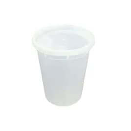 Deli Container Base & Lid Combo 32 OZ PP Clear Round 250/Case