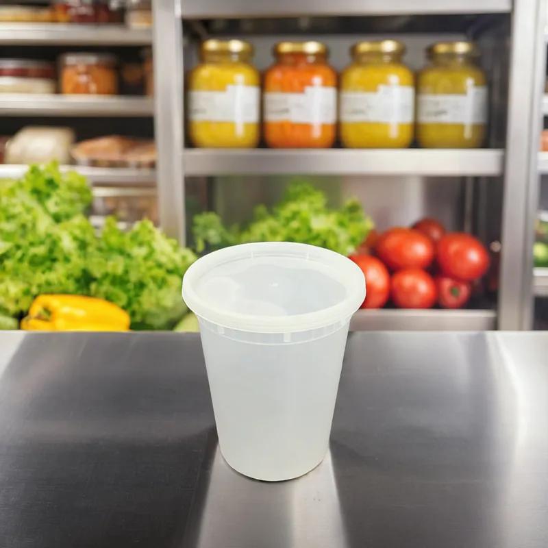 Deli Container Base & Lid Combo 32 OZ PP Clear Round 250/Case