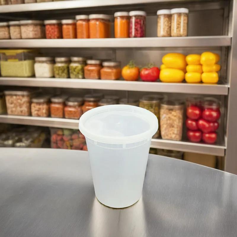Deli Container Base & Lid Combo 32 OZ PP Clear Round 250/Case
