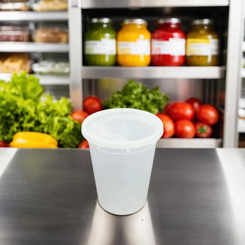 Deli Container Base & Lid Combo 32 OZ PP Clear Round 250/Case