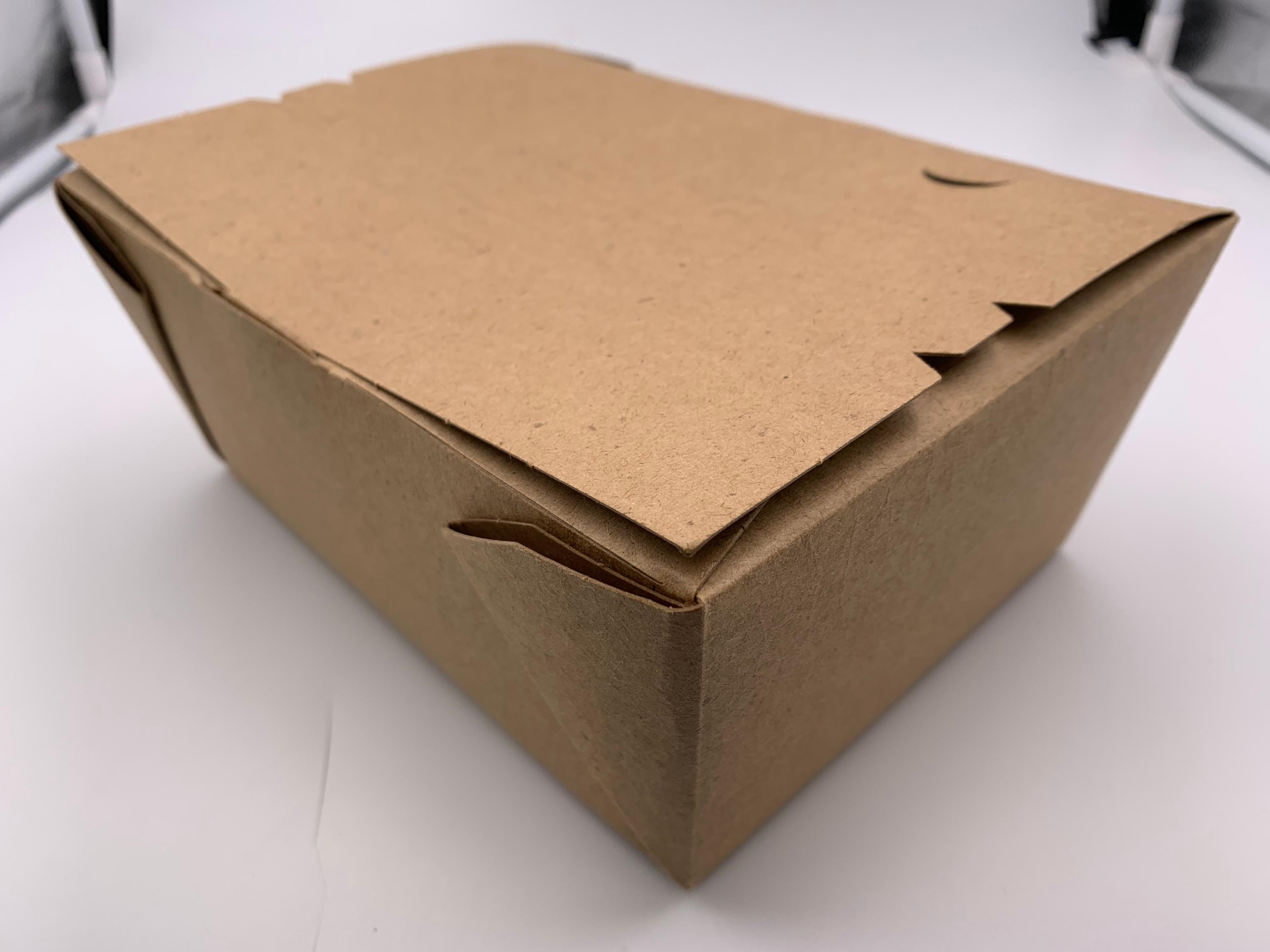 Victoria Bay Take-Out Box Fold-Top #4 Kraft Smart 160/Case