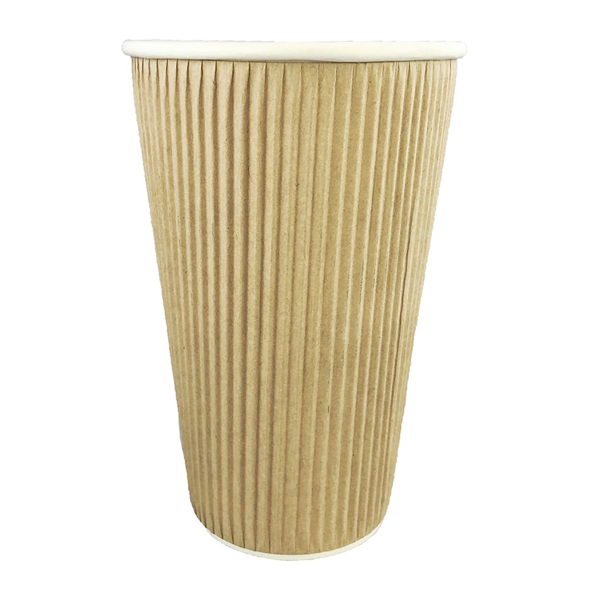 Victoria Bay Hot Cup 16 OZ Paper Kraft Fluted Rippled 500/Case