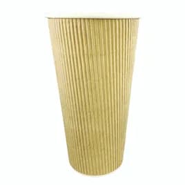 Victoria Bay Hot Cup 20 OZ Paper Kraft Fluted Rippled 500/Case