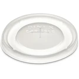 Dinex® Lid Flat PS Translucent For 9-12 OZ Cup With Hole 1000/Case