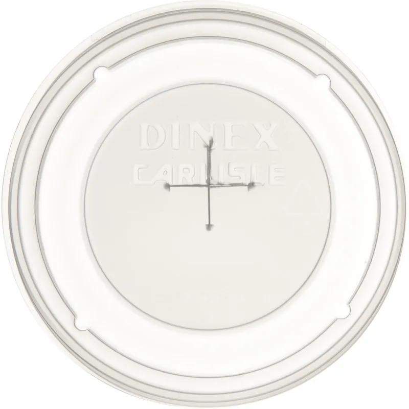 Dinex® Lid Flat PS Translucent For 9-12 OZ Cup With Hole 1000/Case