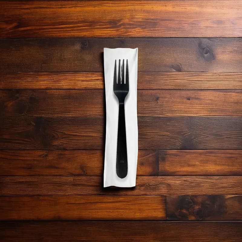 Victoria Bay Fork PP Black Heavyweight Wrapped 1000/Case