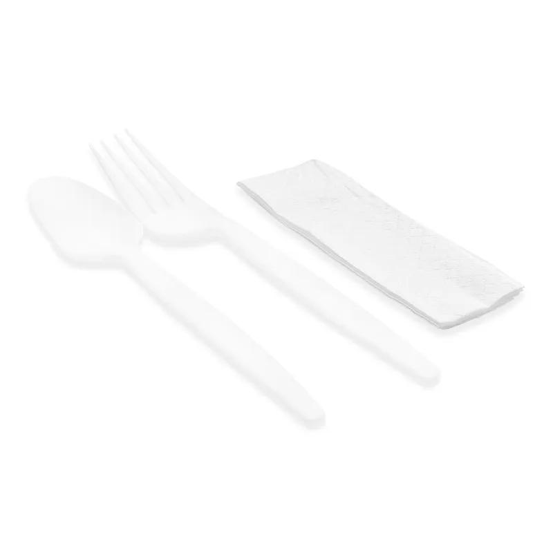Victoria Bay 3PC Cutlery Kit CPLA With Napkin,Fork,Spoon 200/Case
