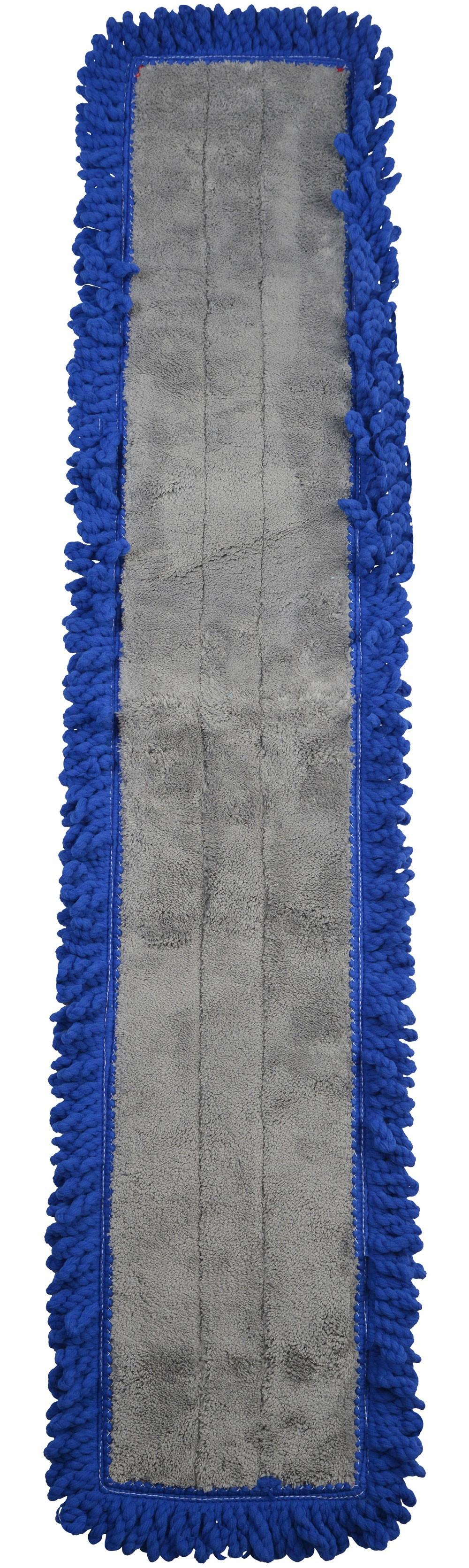 Dust Mop 24X5 IN Blue Microfiber Loop End 1/Each