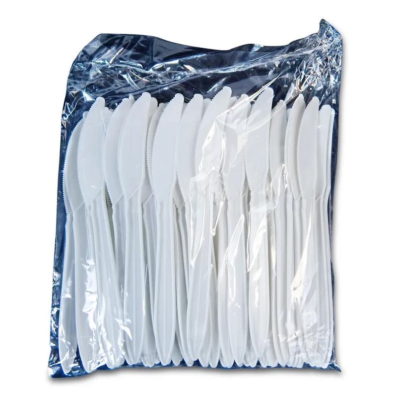 Victoria Bay Knife PP White Medium Weight 100 Count/Pack 10 Packs/Case 1000 Count/Case
