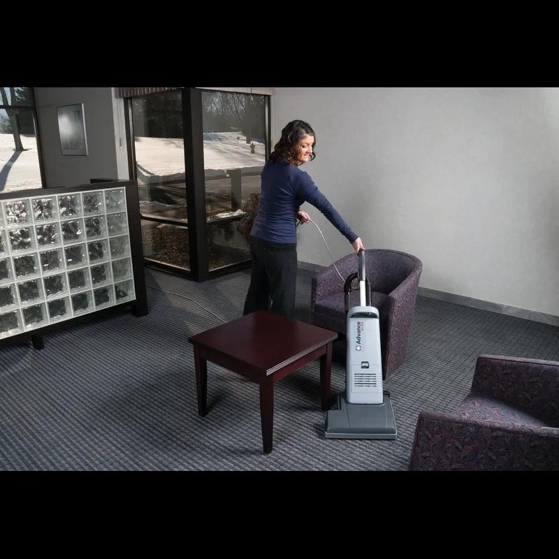 Advance Commercial Use Upright Vacuum 13.25X12.5X46.5 IN 3.4 QT 11.5IN Gray Plastic 9 amp 120 Volt With 33FT Cord 1/Each