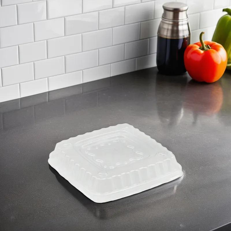 Victoria Bay Lid Dome PET Clear Square For 16-32 OZ Bowl 300/Case
