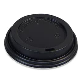 Victoria Bay Lid Dome PS Black For 10-20 OZ Hot Cup Sip Through 1000/Case