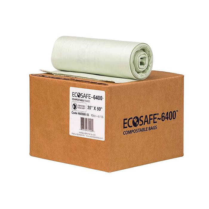 Compostable Liner 35X51 IN Green 0.85MIL 90/Case