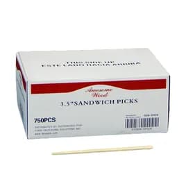 Victoria Bay Sandwich Pick 3.5 IN Wood 750 Count/Pack 12 Packs/Case 9000 Count/Case