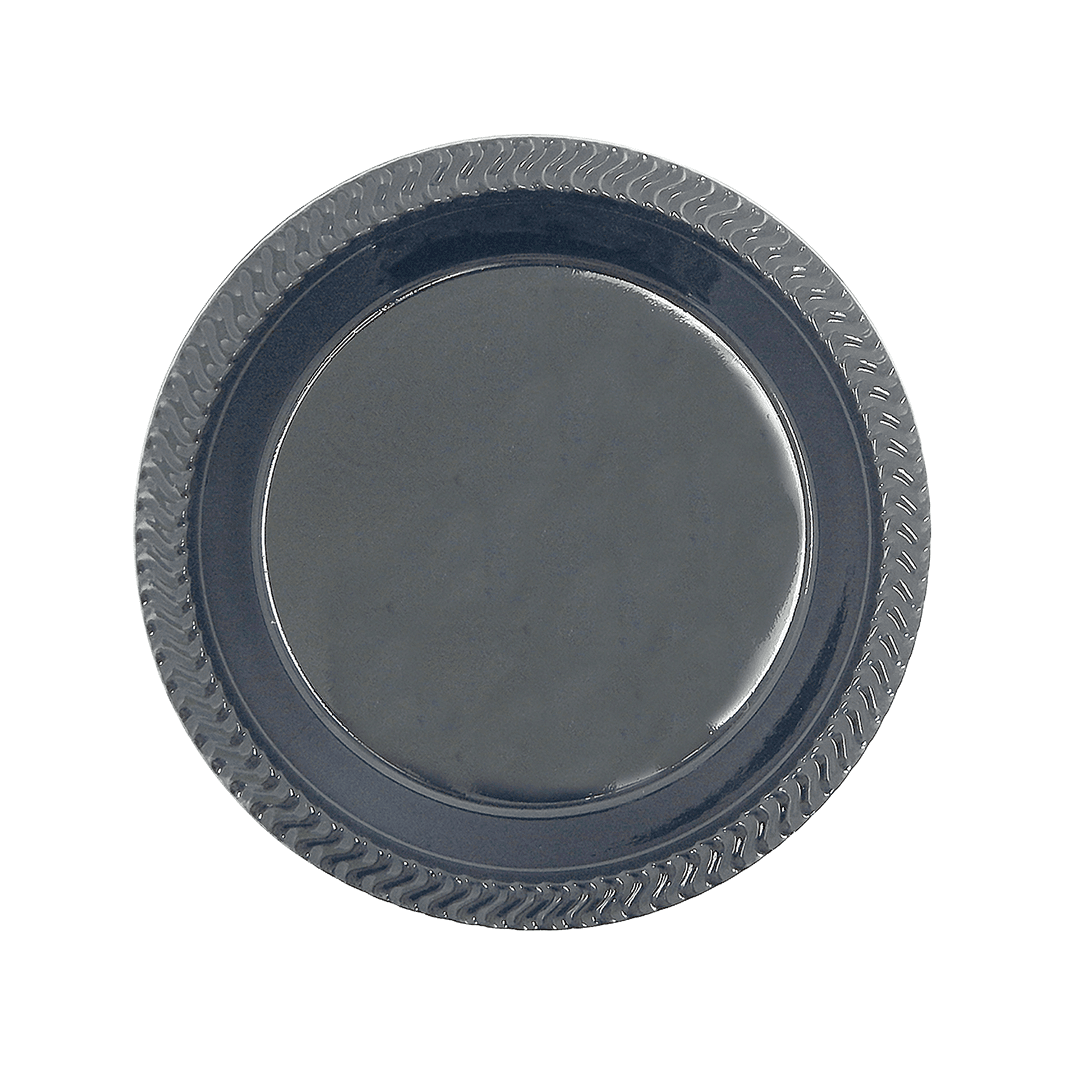 Victoria Bay Plate 10 IN HIPS Black Heavy 400/Case