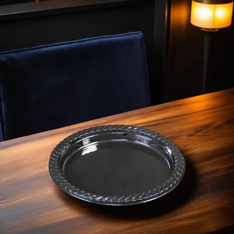 Victoria Bay Plate 7 IN HIPS Black Heavy 1000/Case