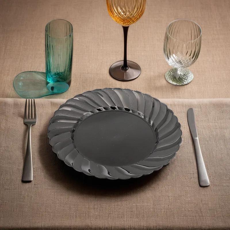 Dynasty Plate 6 IN PS Black Fluted 180/Case