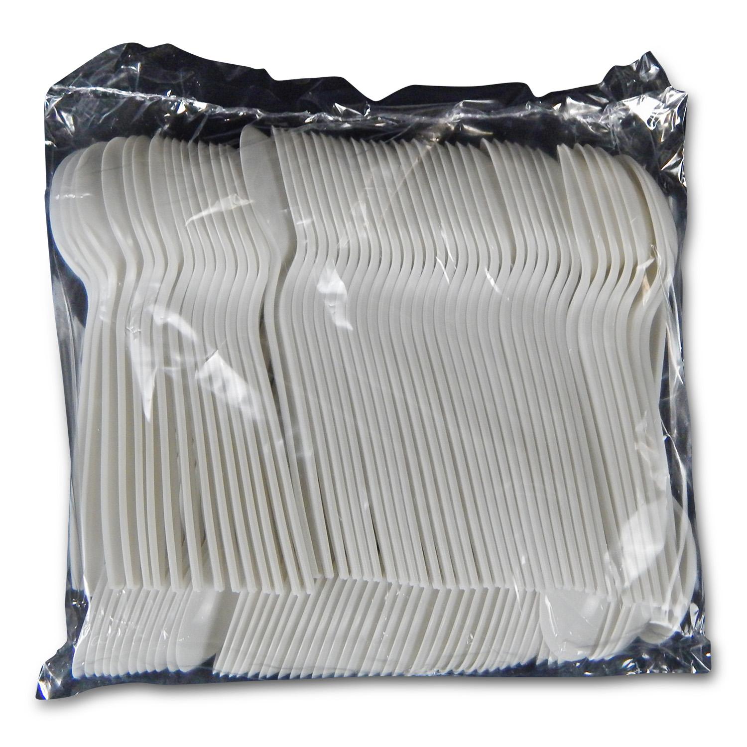 Victoria Bay Soup Spoon PP White Medium Weight 100 Count/Pack 10 Packs/Case 1000 Count/Case