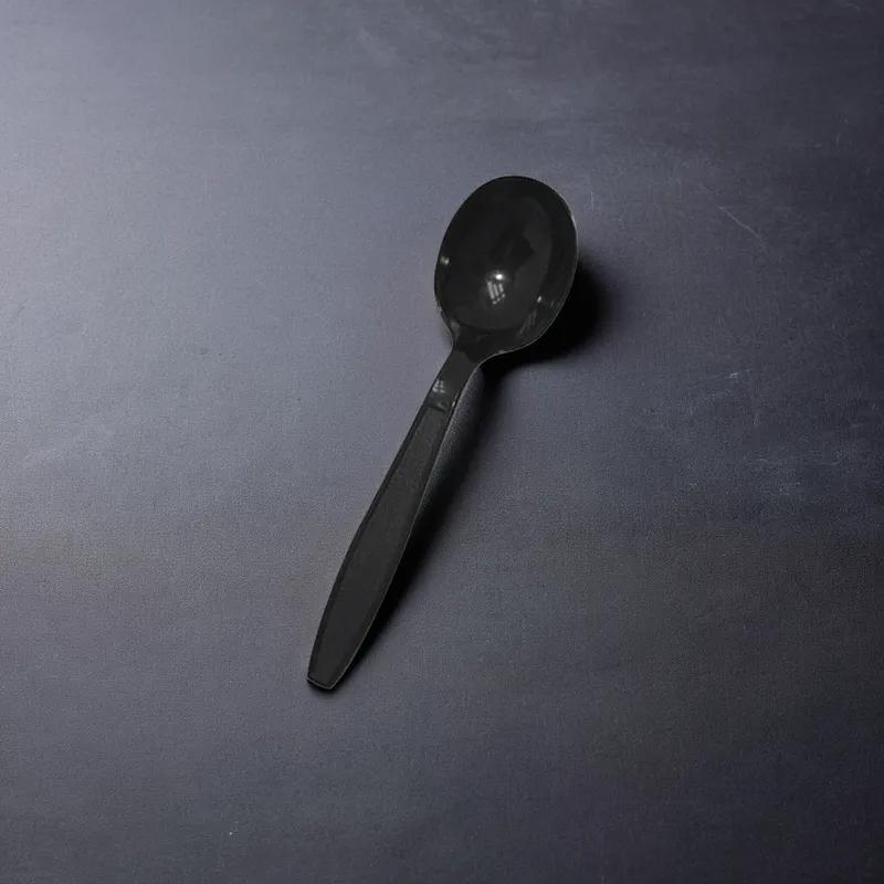 Victoria Bay Soup Spoon PP Black Heavyweight Unwrapped 100 Count/Pack 10 Packs/Case 1000 Count/Case