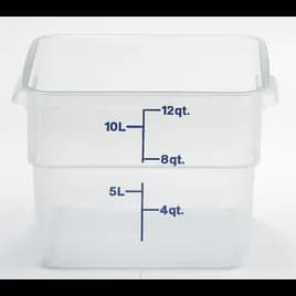 Food Storage Box 12 QT Translucent Square 1/Each