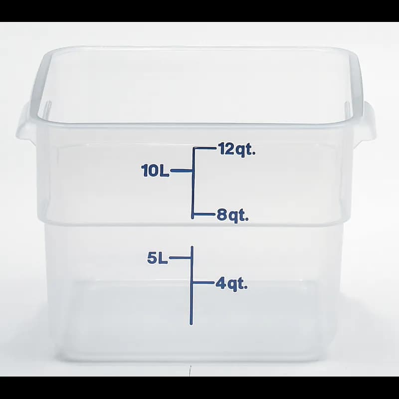 Food Storage Box 12 QT Translucent Square 1/Each
