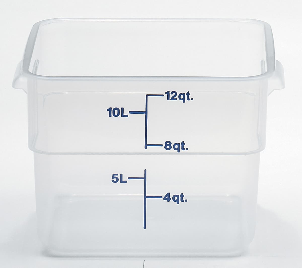 Food Storage Box 12 QT Translucent Square 1/Each