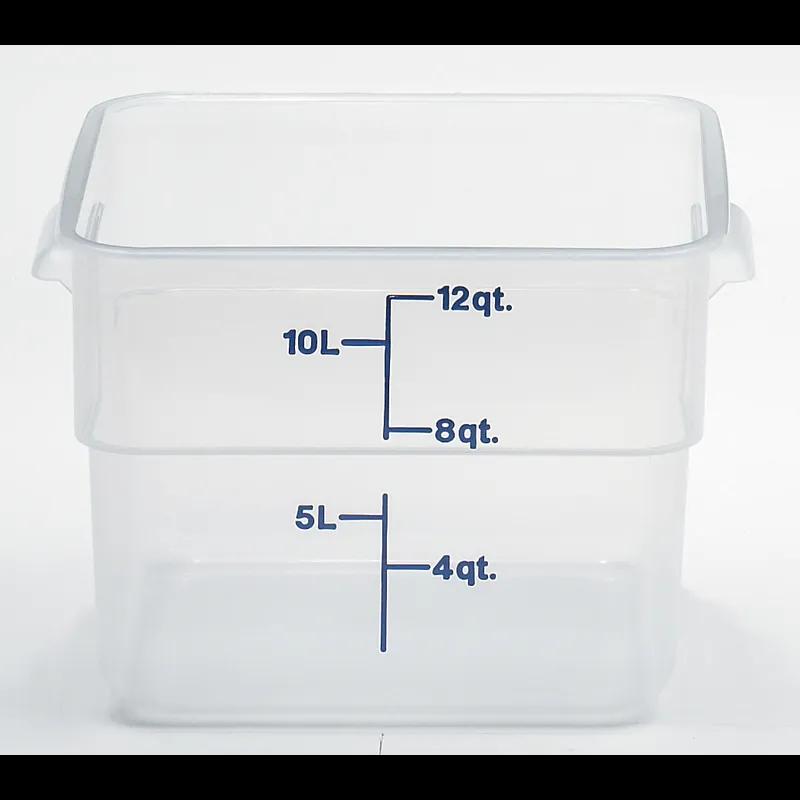 Food Storage Box 12 QT Translucent Square 1/Each
