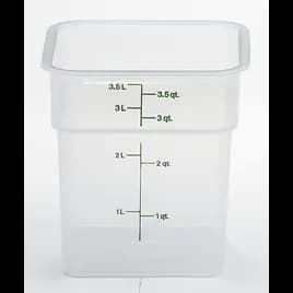 Food Storage Container 4 QT Translucent Square 1/Each