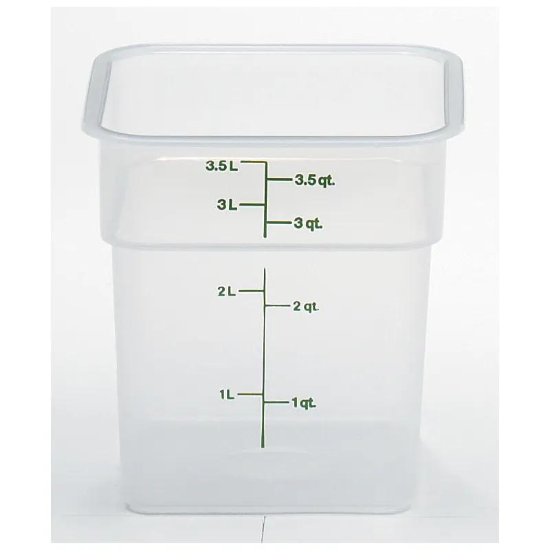 Food Storage Container 4 QT Translucent Square 1/Each