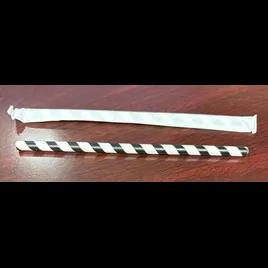 Victoria Bay Giant Straw 7.75 IN Paper Black White Paper Wrapped 300 Count/Box 12 Box/Case 3600 Count/Case