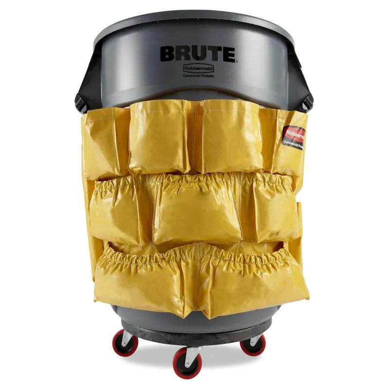Brute® Receptacle Caddy Bag 14X10.5X1.5 IN Yellow Vinyl Nylon 1/Each