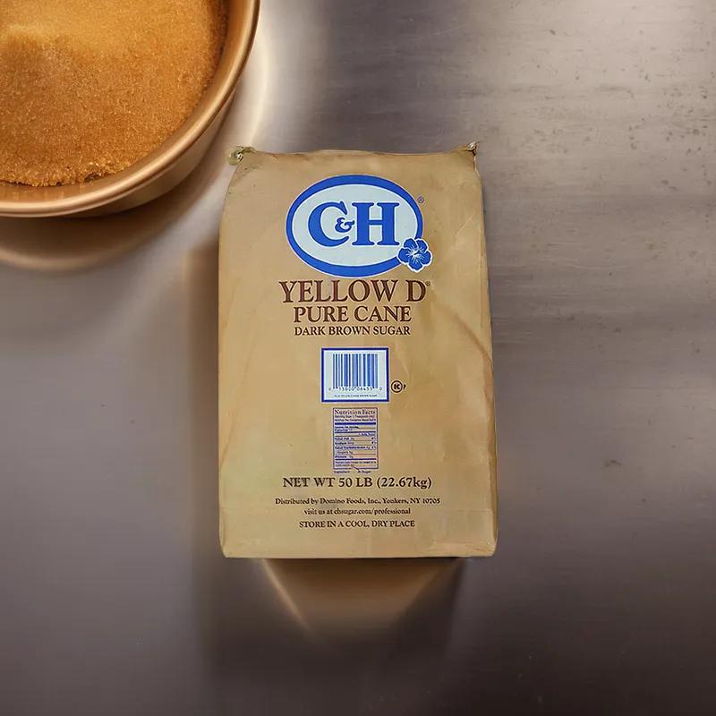 C&H Yellow D Dark Brown Sugar 50 LB 1/Bag
