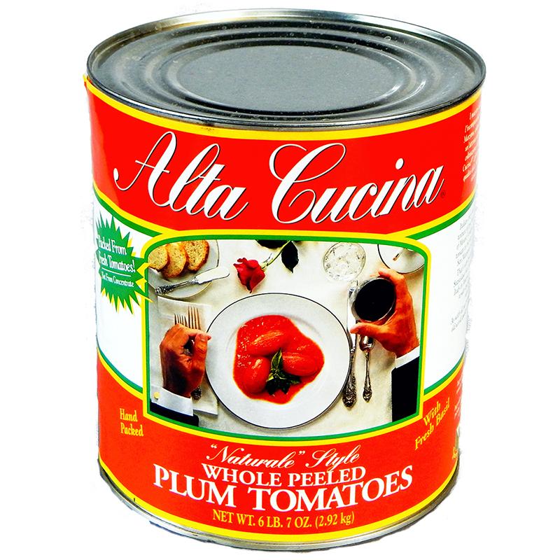 Basil Whole Peeled Plum Tomato #10 CN 6/Case