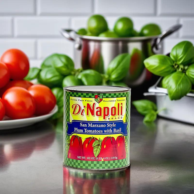 Basil Whole Plum Tomato #10 6/Case