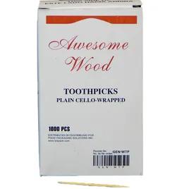 Victoria Bay Toothpick Wood Wrapped 10000 Count/Pack 12 Packs/Case 12000 Count/Case