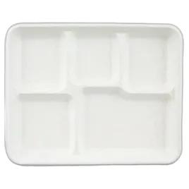 Victoria Bay Cafeteria & School Lunch Tray 9.5X6 IN 5 Compartment Sugarcane Natural 500/Case