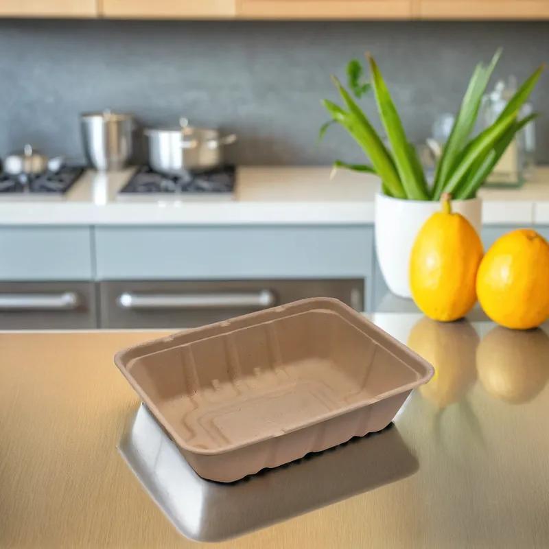 Victoria Bay Produce Tray 7X9X2.25 IN Sugarcane Natural Shallow 200/Case