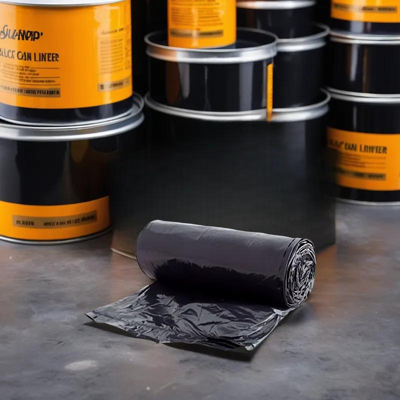 Can Liner 43X48 IN Black LDPE 1.6MIL 100/Case