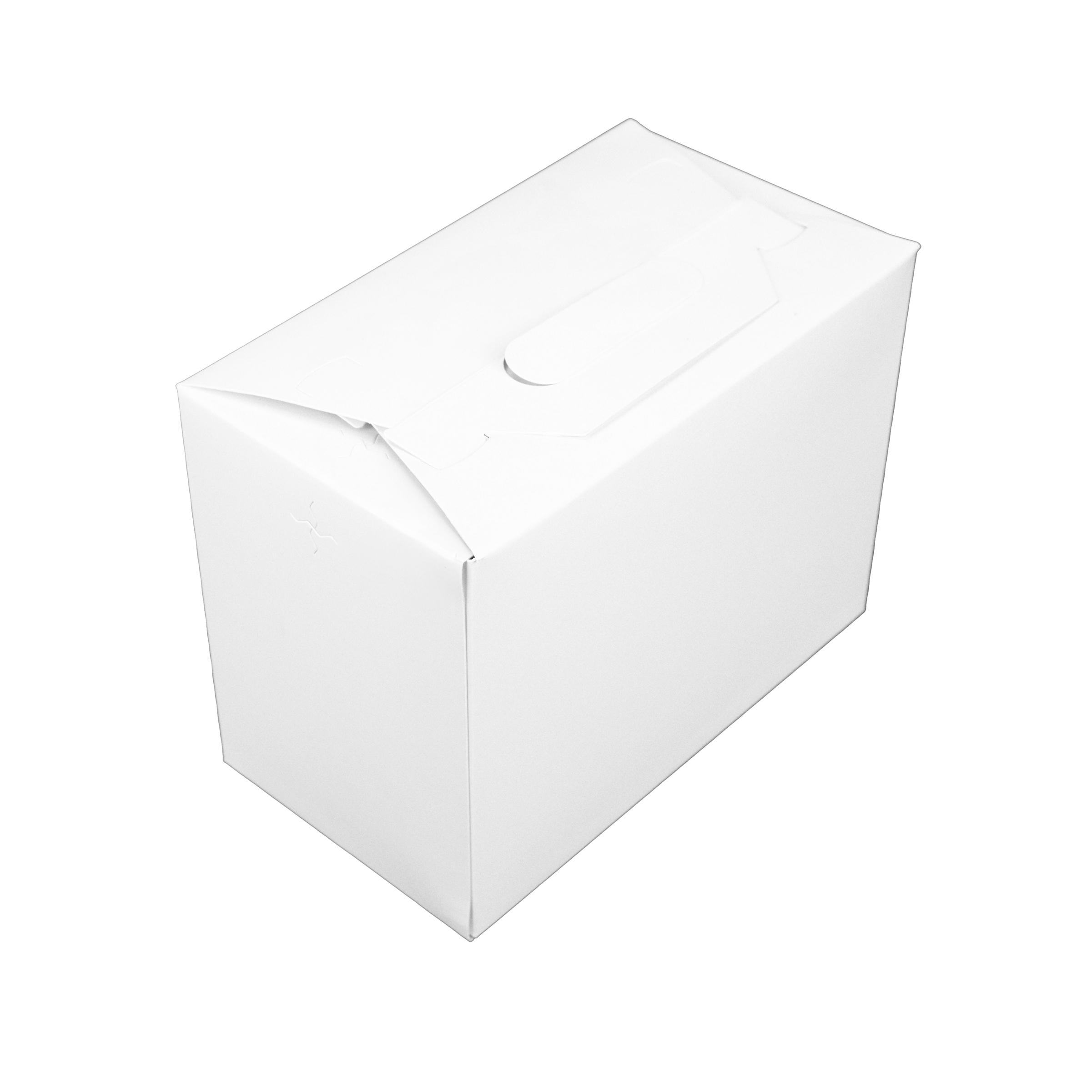 Lunch Take-Out Box Barn Large (LG) 8.875X5X6.75 IN SBS Paperboard White Rectangle 150/Case