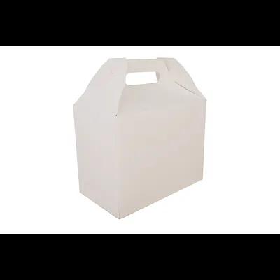 Lunch Take-Out Box Barn Large (LG) 8.875X5X6.75 IN SBS Paperboard White Rectangle 150/Case