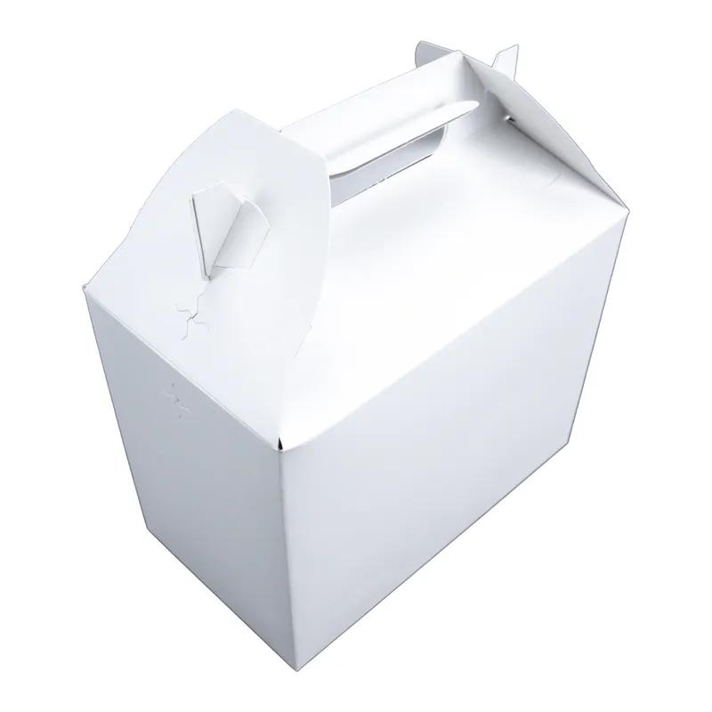 Lunch Take-Out Box Barn Large (LG) 8.875X5X6.75 IN SBS Paperboard White Rectangle 150/Case