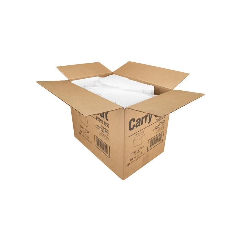 Lunch Take-Out Box Barn Large (LG) 8.875X5X6.75 IN SBS Paperboard White Rectangle 150/Case